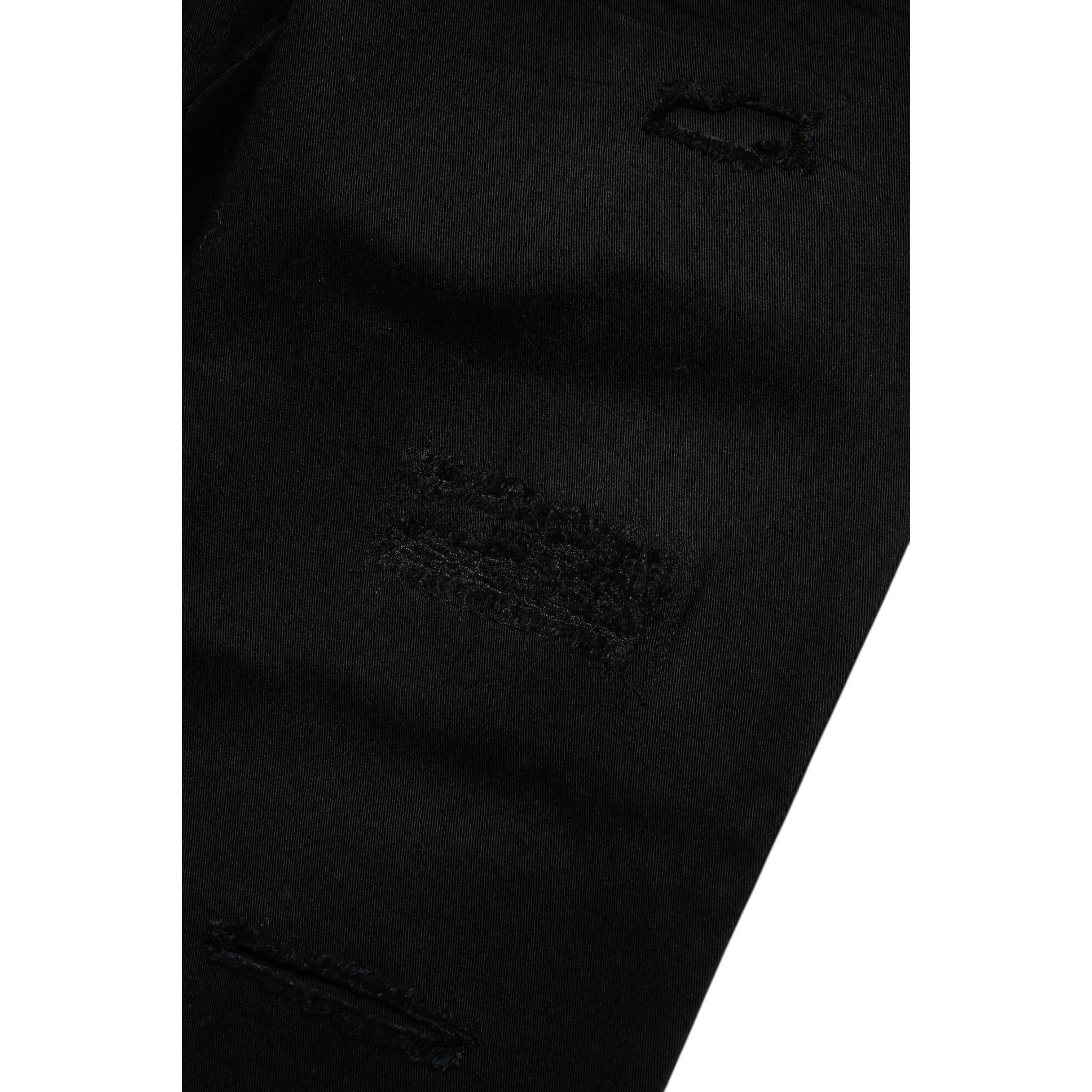 Dsquared2 Pantalone Tinta Unita con Strappi per Bambino DQ1748 NERO DSQUARED2 