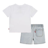 Levi'S Completo 2 Pezzi T-Shirt-Bermuda In Denim per Neonato 6EK238 BIANCO LEVI'S 