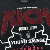 John Richmond T-Shirt Girocollo Tinta Unita con Stampa per Bambina RGP26208TS NERO JOHN RICHMOND 