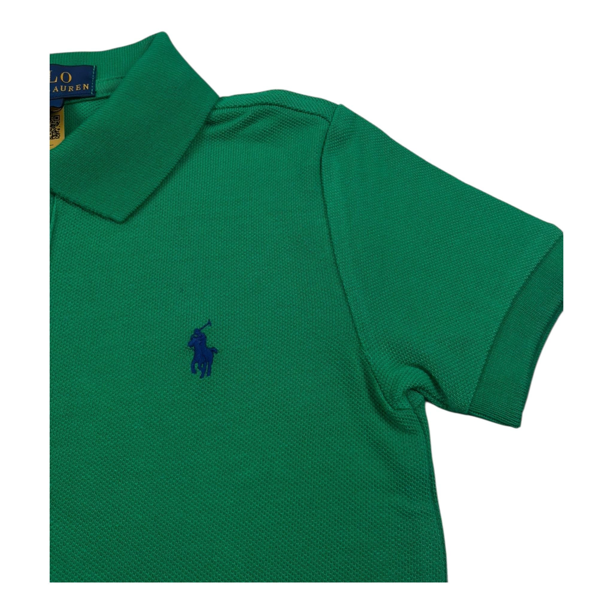 Ralph Lauren Polo Mezza Manica Tinta Unita per Neonato 322703632183 VERDE RALPH LAUREN 