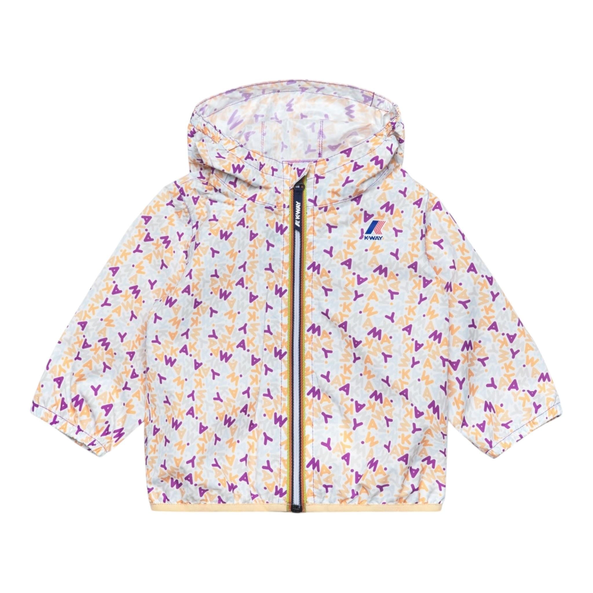 K-Way Giubbino Tinta Unita con Zip E Cappuccio per Neonata K2137YWXX BIANCO K-WAY 