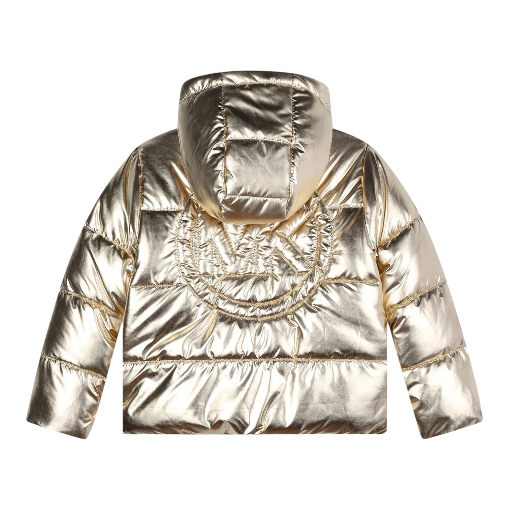 MICHAEL KORS giubbino tinta unita con cappuccio Oro per Bambina R30187 ORO MICHAEL KORS 