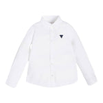 Guess Camicia Tinta Unita con Logo per Neonato N81H09WE5W0 BIANCO GUESS 