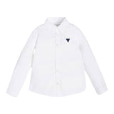 Guess Camicia Tinta Unita con Logo per Neonato N81H09WE5W0 BIANCO GUESS 