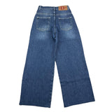 DOU DOU jeans tinta unita con girovita regolabile modello palazzo Blu per Bambina DV6P50 BLU DOU DOU 