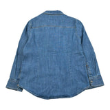 Dondup Camicia Manica Lunga Tinta Unita In Denim per Bambino DMCA043 AZZURRO DONDUP 