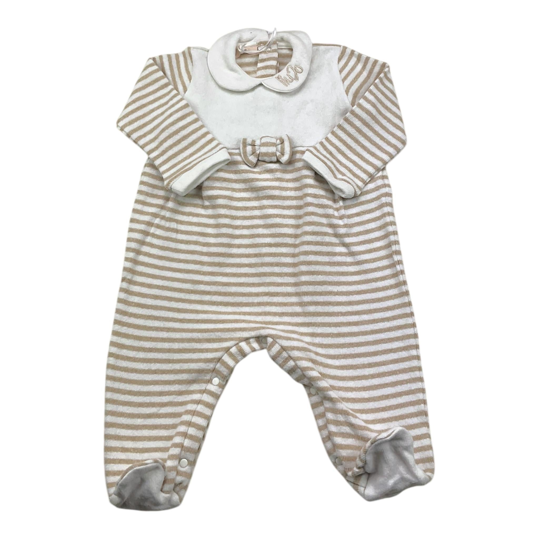 LIU JO set cappello+tutina tinta unita con fantasia a righe Bianco per Neonata KF2174 BIANCO LIU JO 