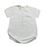 Wedoble Pagliaccetto Mezza Manica Tinta Unita con Ricami per Neonato V2401305R BIANCO WEDOBLE 
