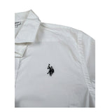 U.S. Polo Assn Camicia Manica Lunga Tinta Unita con Logo per Bambino US41504001 BIANCO U.S. POLO ASSN 