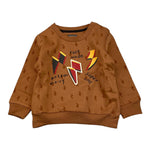 CANADA HOUSE felpa girocollo tinta unita con stampa Marrone per Neonato 24454120 MARRONE CANADA HOUSE 