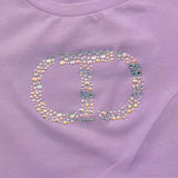 Twinset T-Shirt Girocollo Tinta Unita con Stampa per Neonata 251GJ2485 LILLA TWINSET 