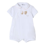 Il Gufo Pagliaccetto Mezza Manica Tinta Unita per Neonata P25TO218MF001 BIANCO IL GUFO 