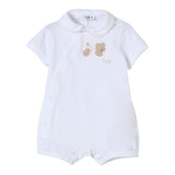 Il Gufo Pagliaccetto Mezza Manica Tinta Unita per Neonata P25TO218MF001 BIANCO IL GUFO 