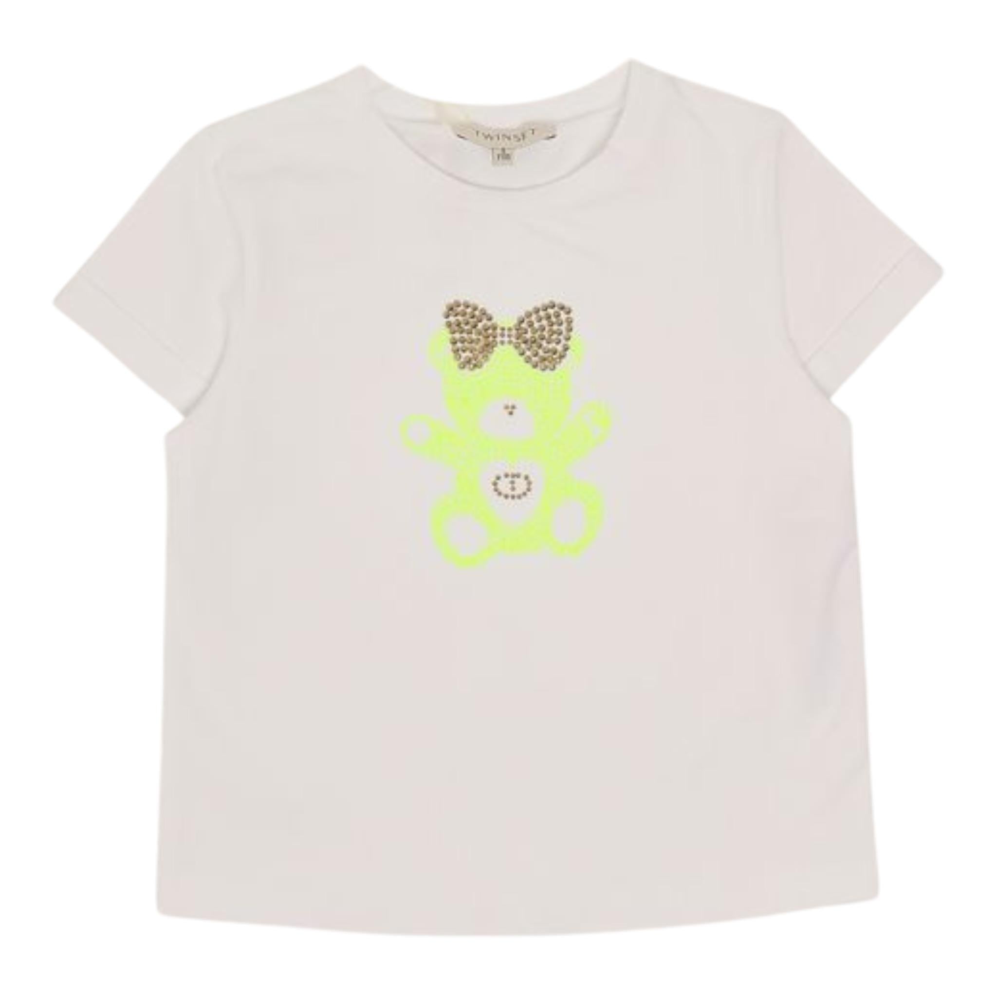 Twinset T-Shirt Tinta Unita con Stampa per Neonata 251GJ2488N BIANCO TWINSET 