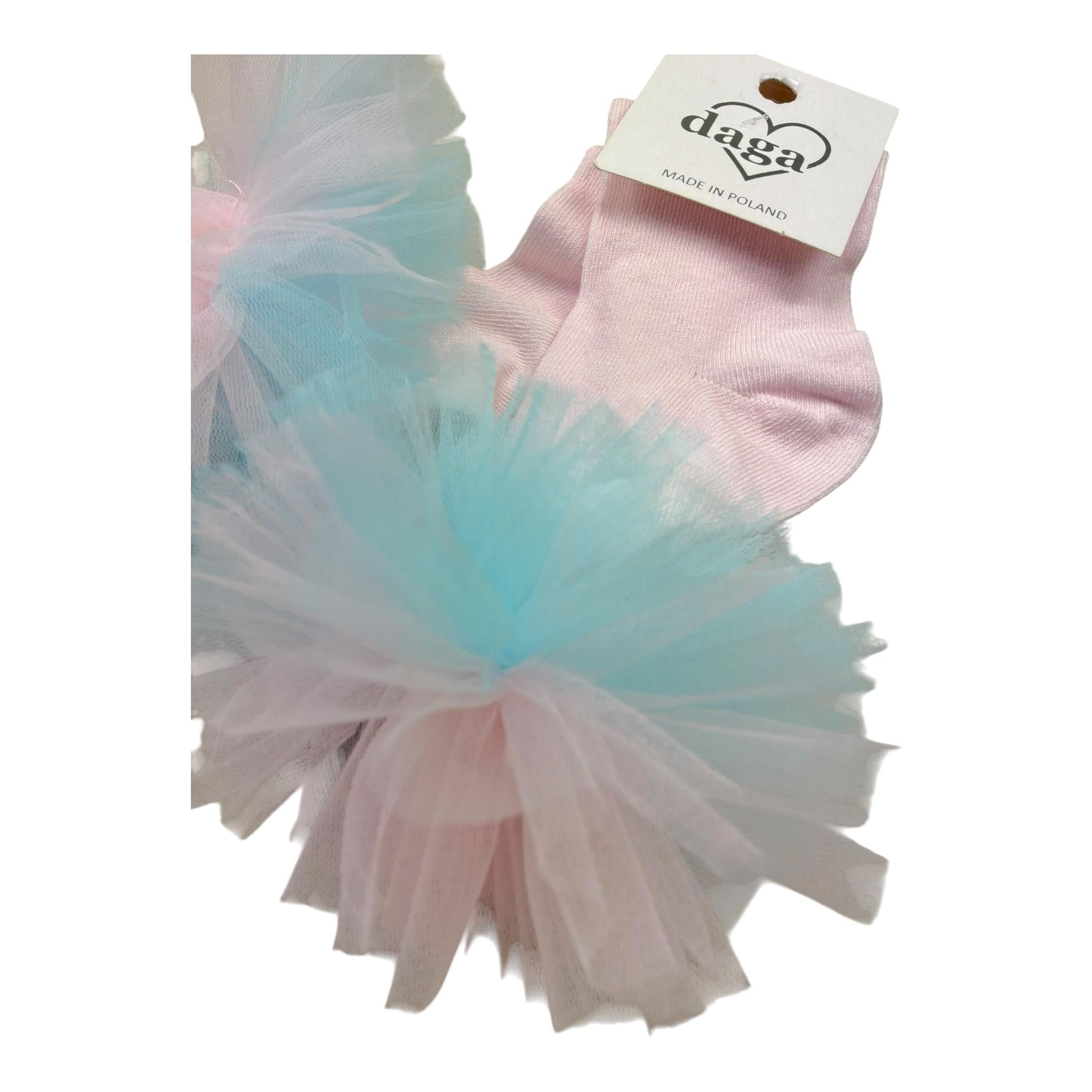 Daga Collection Calzini Scalda Caviglie Tinta Unita con Pon Pon per Bambina M25072 ROSA DAGA COLLECTION 