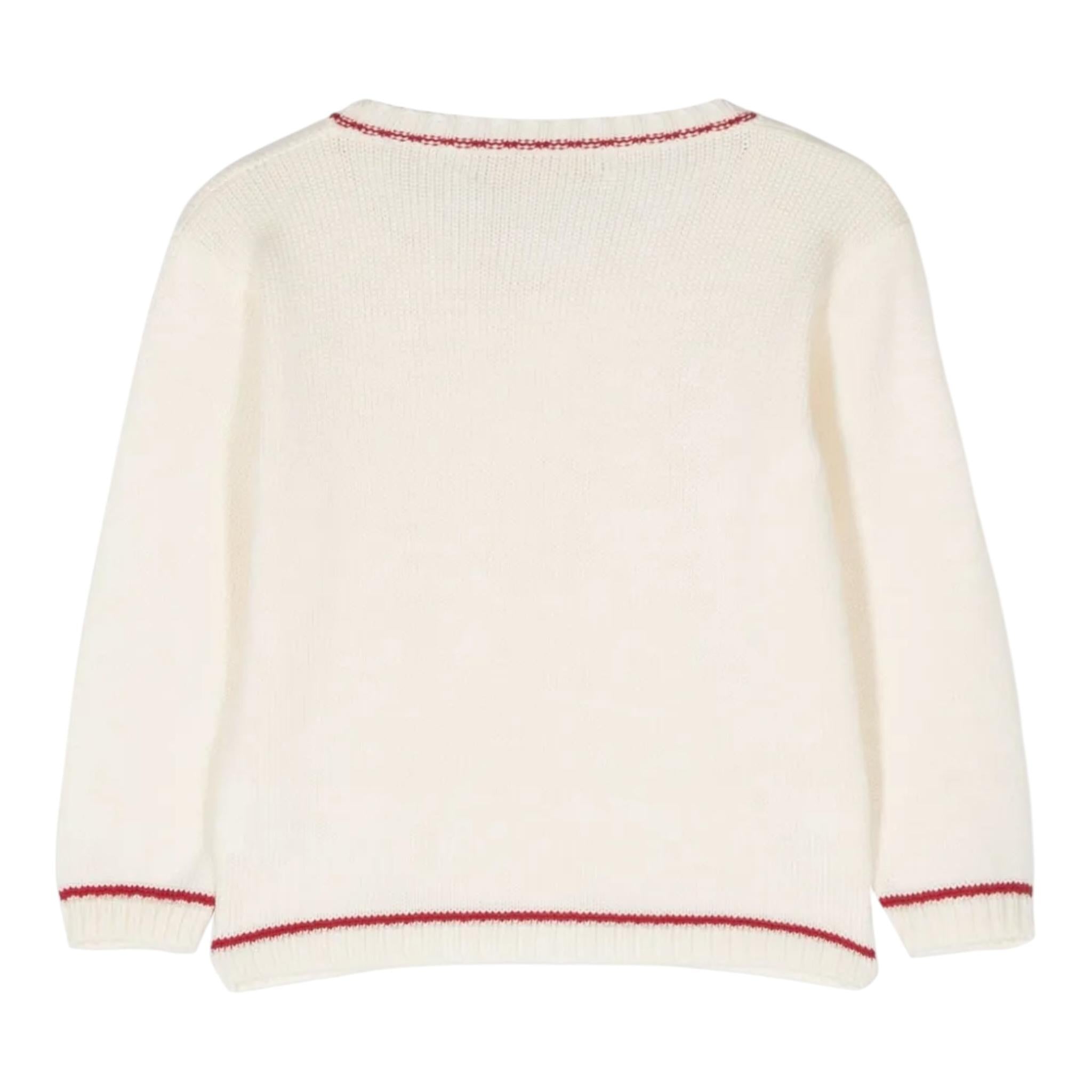 LA STUPENDERIA cardigan tinta unita con profili in contrasto Panna per Neonata WCCR65 PANNA LA STUPENDERIA 