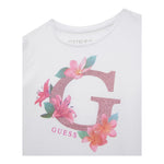 Guess T-Shirt Girocollo Tinta Unita con Stampa per Bambina K5GI08K6YW4XXJ BIANCO GUESS 