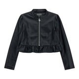 Guess Chiodo In Similpelle Tinta Unita per Bambina J4RL08WE8D0 NERO GUESS 