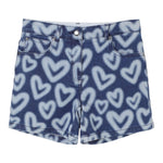 Stella Mccartney Short In Denim Tinta Unita con Stampa per Neonata TW6D69N BLU STELLA McCARTNEY 