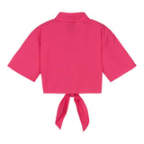 Marc Ellis Camicia Modello Crop Tinta Unita con Logo per Bambina JMJSH14155 FUXIA MARC ELLIS 