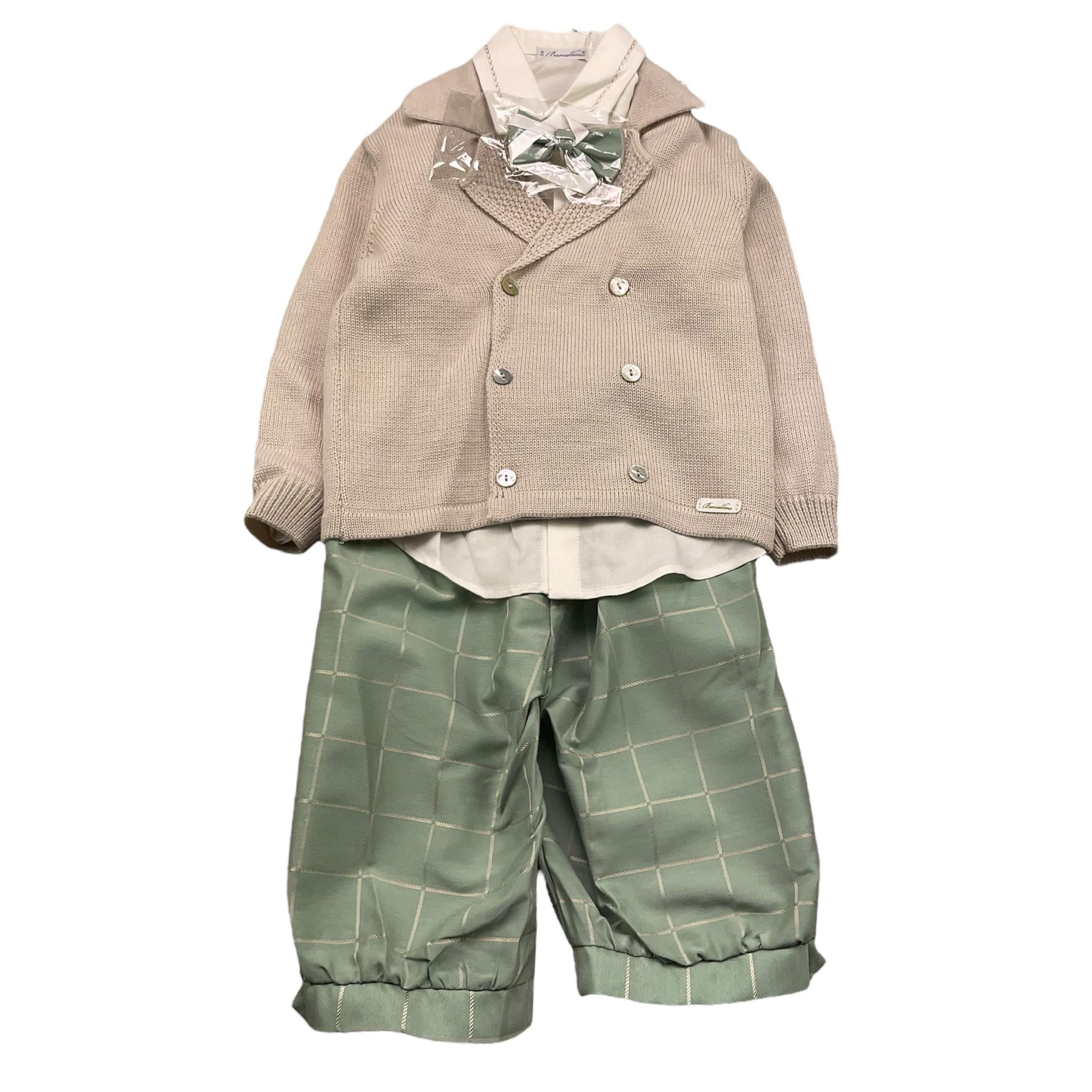 BARCELLINO completo 4 pezzi camicia-bermuda-giacca-papillon Beige per Neonato 116213 BEIGE BARCELLINO 