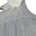 Please Tuta Intera Tinta Unita Giromanica per Bambina TC06290G73 ARGENTO PLEASE 