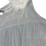 Please Tuta Intera Tinta Unita Giromanica per Bambina TC06290G73 ARGENTO PLEASE 