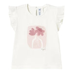 Mayoral T-Shirt Girocollo Tinta Unita con Stampa per Neonata 10422 BIANCO MAYORAL 