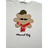 Manuel Ritz T-Shirt Girocollo tinta unita con Stampa Bianco per Bambino MR3091 BIANCO MANUEL RITZ 