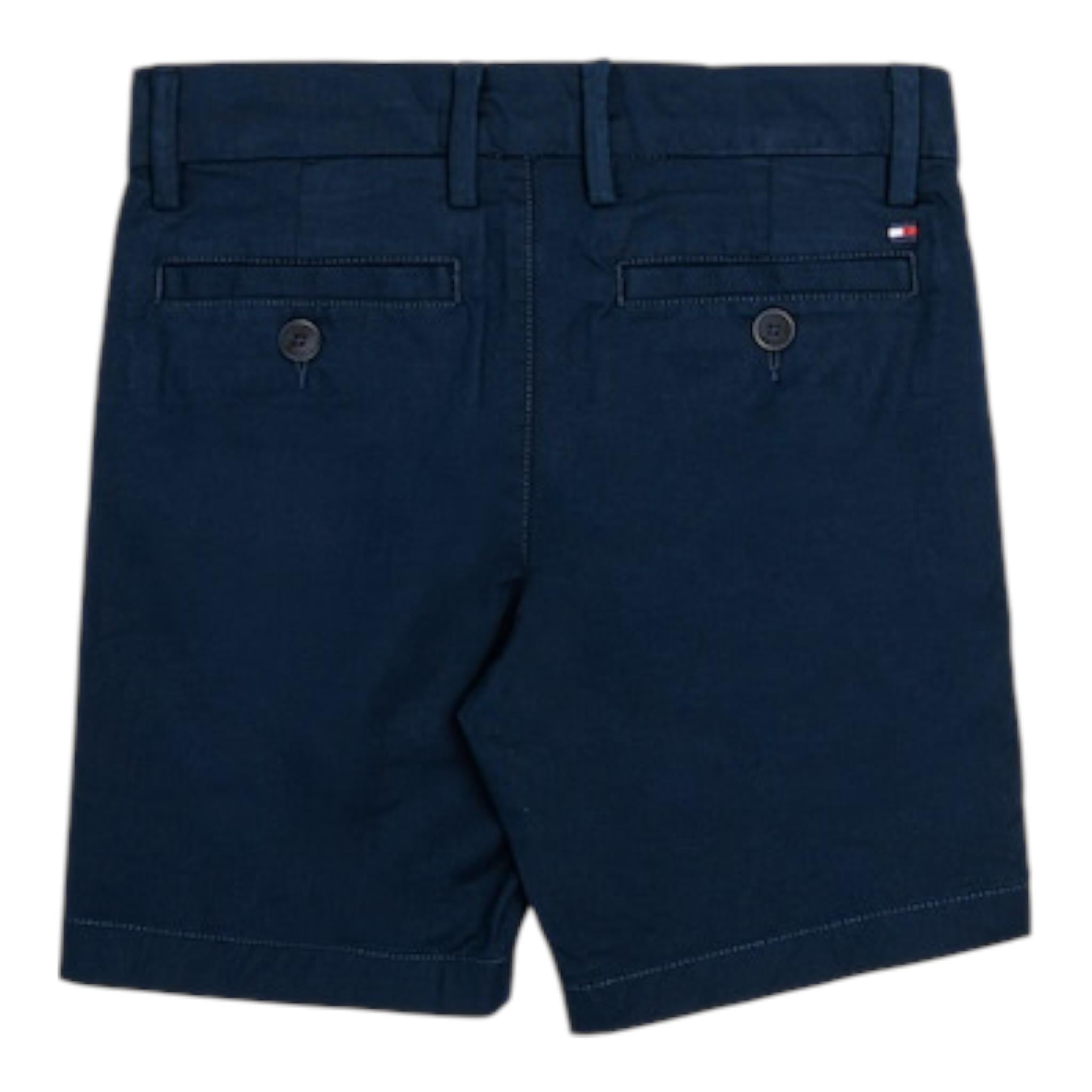 Tommy Hilfiger Bermuda Tinta Unita con Girovita Regolabile per Bambino KB0KB09641XX BLU TOMMY HILFIGER 