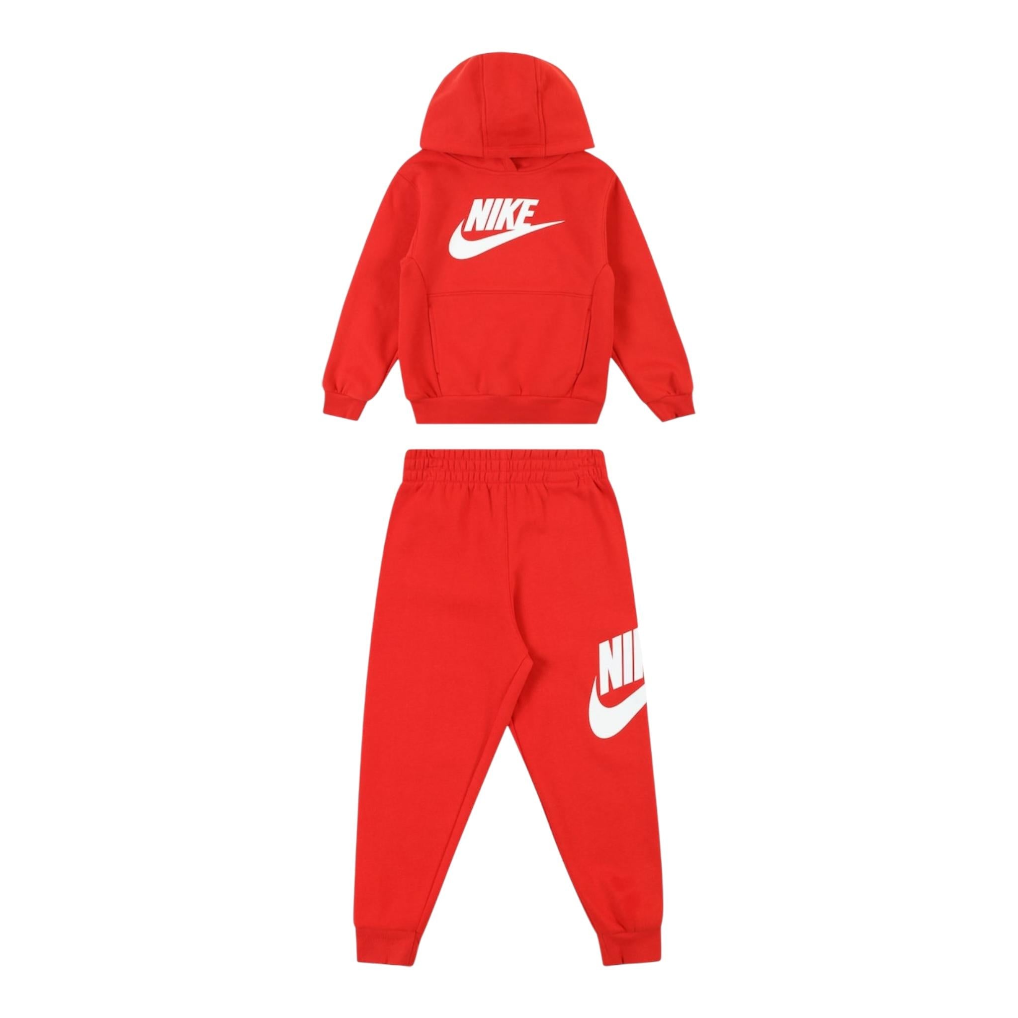 Nike Completo 2 Pezzi Felpa-Pantalone Tinta Unita per Bambino 86L595 ROSSO NIKE 
