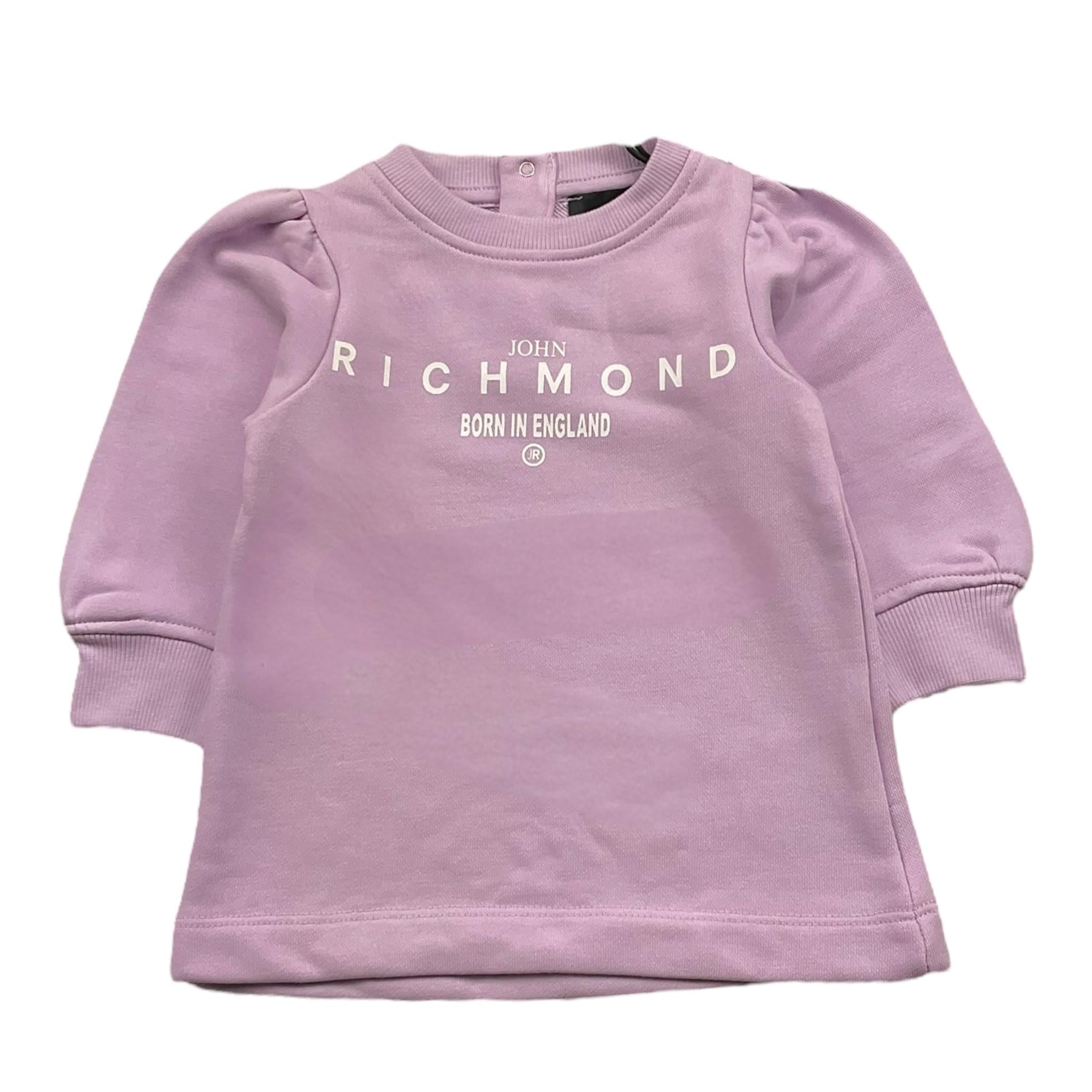 JOHN RICHMOND abito modello felpa tinta unita con logo Lilla per Neonata RIA24002VE LILLA JOHN RICHMOND 