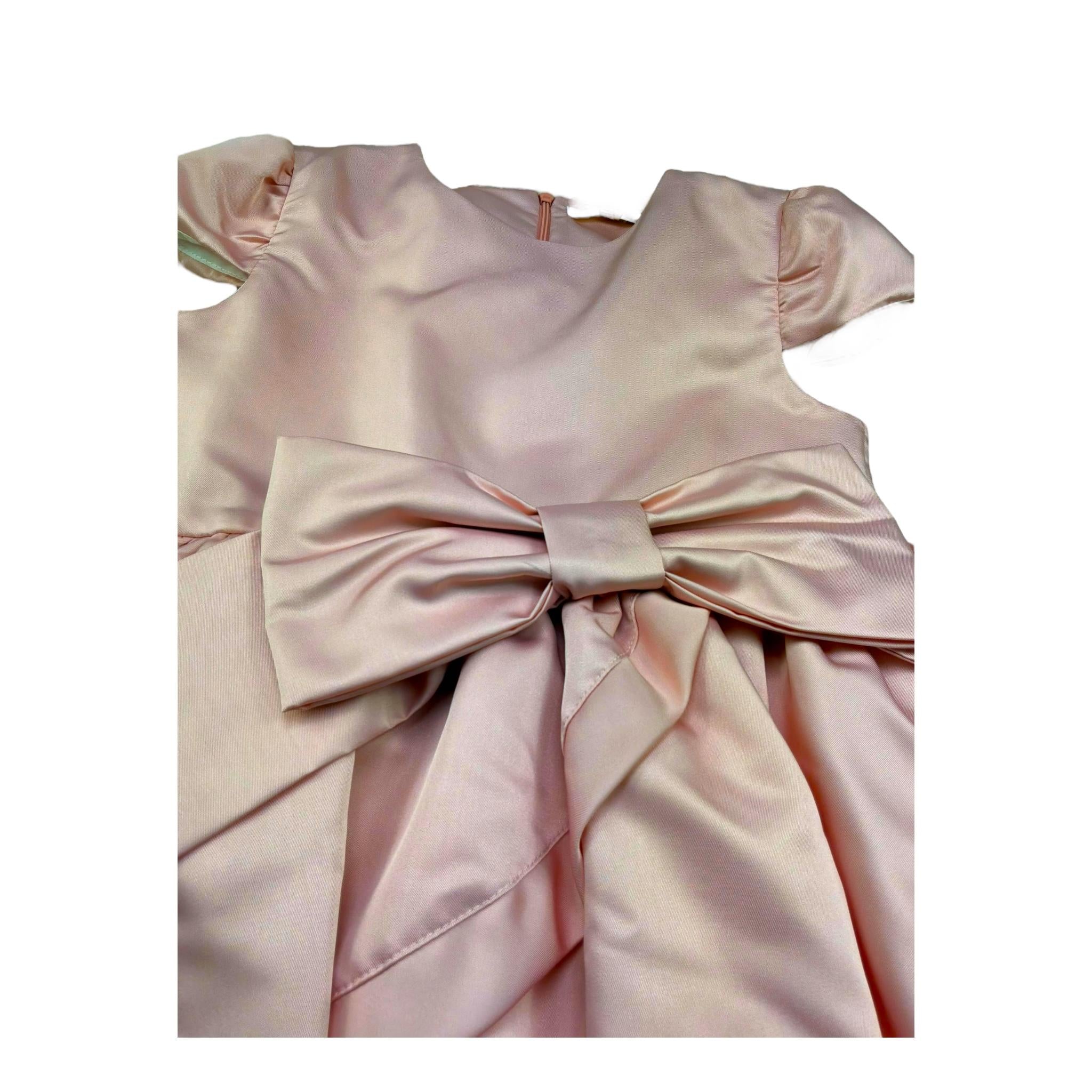 Meilisa Bai Abito Cerimonia Tinta Unita Mezza Manica per Bambina FL6268 ROSA MEILISA BAI 