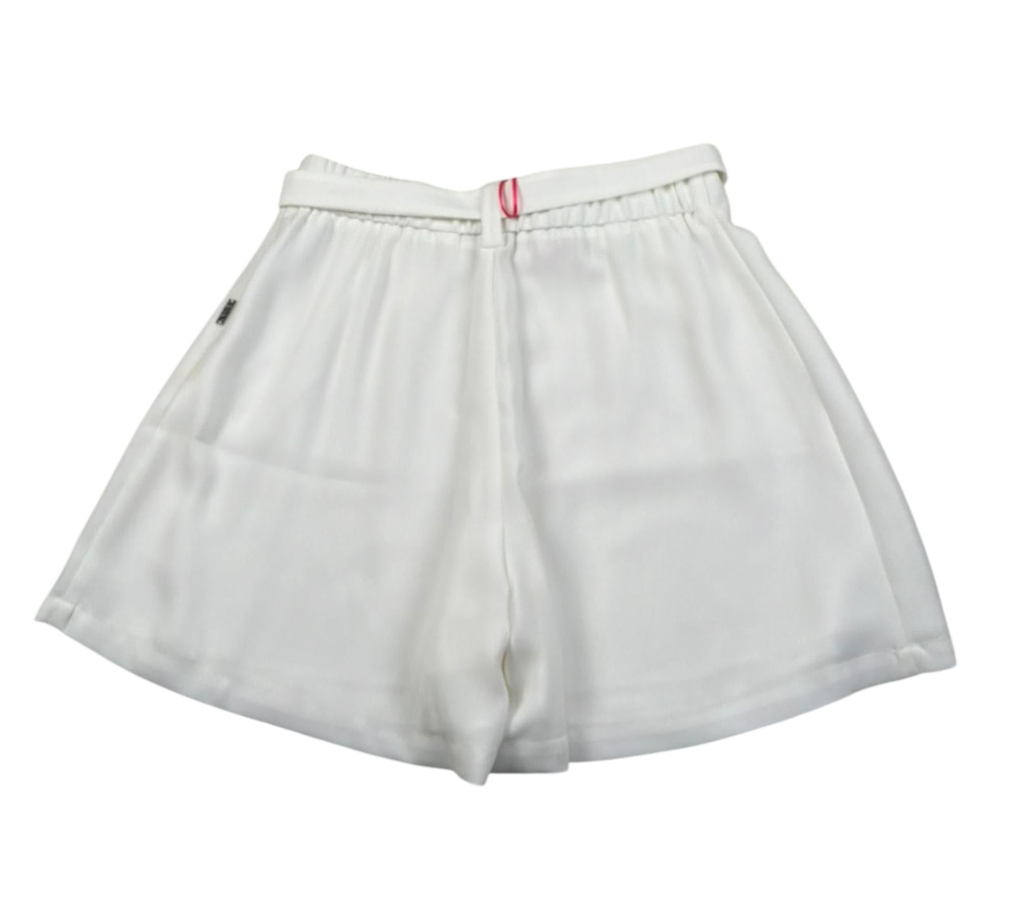 Alice Pi Short Tinta Unita con Cinturino per Bambina GA5033X BIANCO ALICE PI 