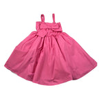 M+E' Abito Giromanica Tinta Unita con Fiocco per Bambina UE1398 ROSA M+E' 