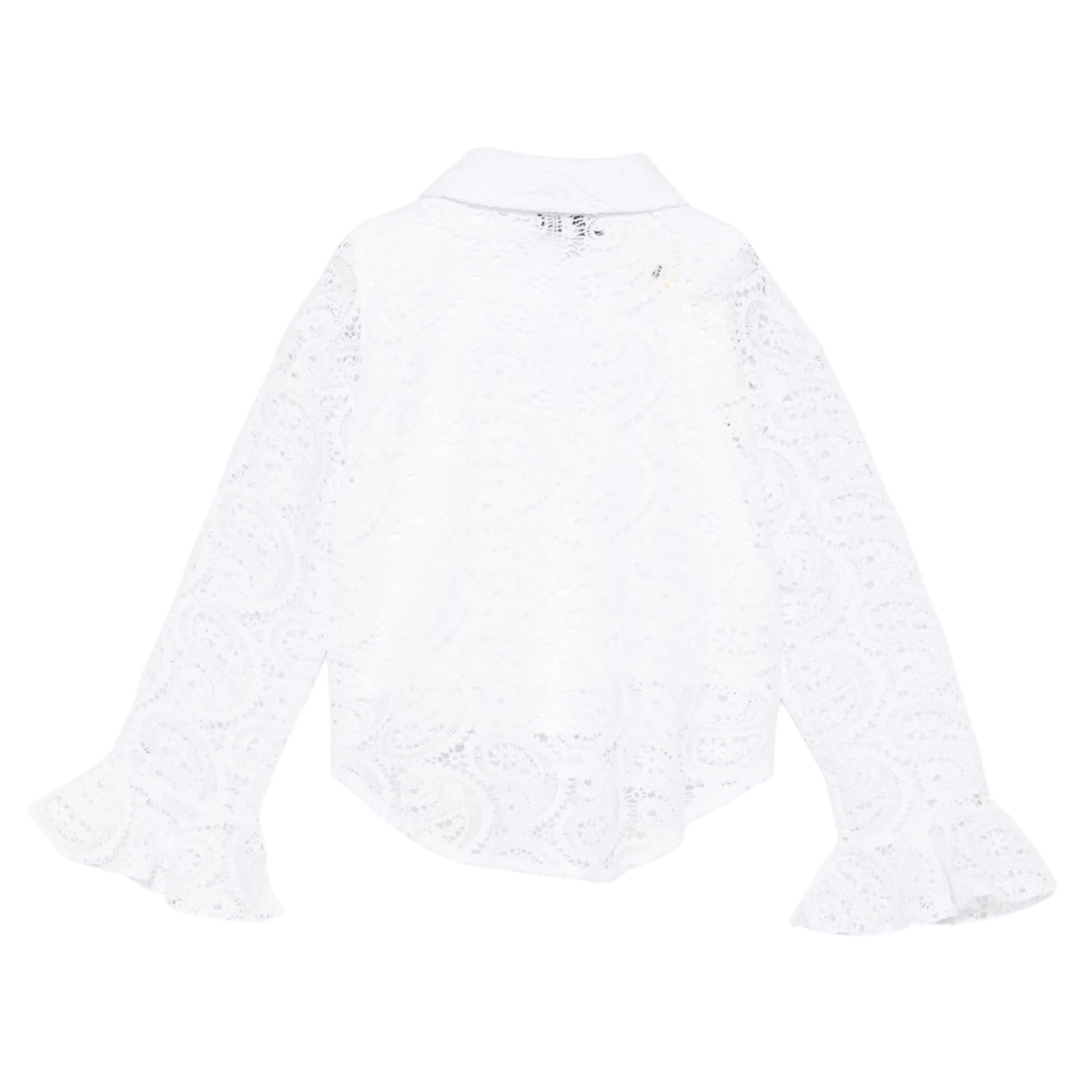 Twinset Set Camicia-Canotta tinta unita Traforata Bianco per Bambina 251GJ2QR0X BIANCO TWINSET 