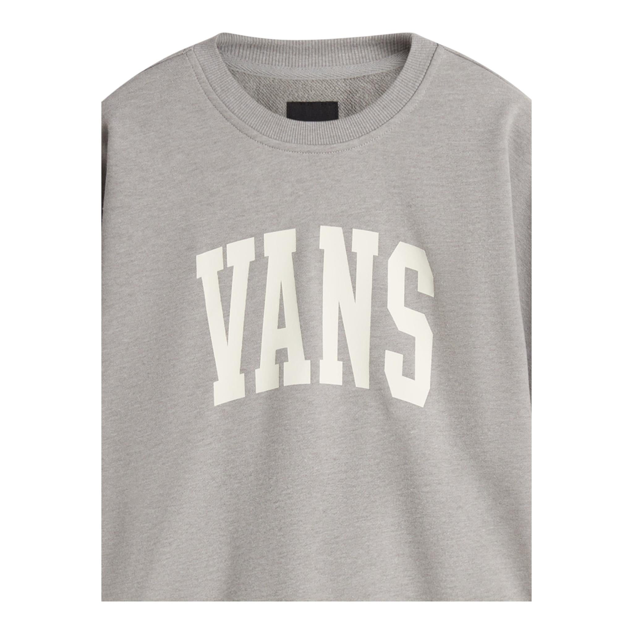VANS felpa chiusa girocollo tinta unita con maniche a sbuffo Grigio per Bambina VN000J6B02F GRIGIO VANS 