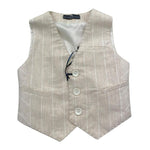Manuel & Frank Gilet Tinta Unita con Fantasia per Bambino MF5194B BEIGE MANUEL & FRANK 