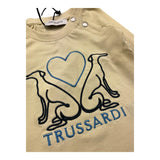 TRUSSARDI shirt girocollo tinta unita con stampa logo Beige per Neonata TIA25159TS BEIGE TRUSSARDI 