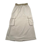 Manila Grace Gonna Tinta Unita con Elastico In Vita Logato per Bambina 105GMJS25 BEIGE MANILA GRACE 