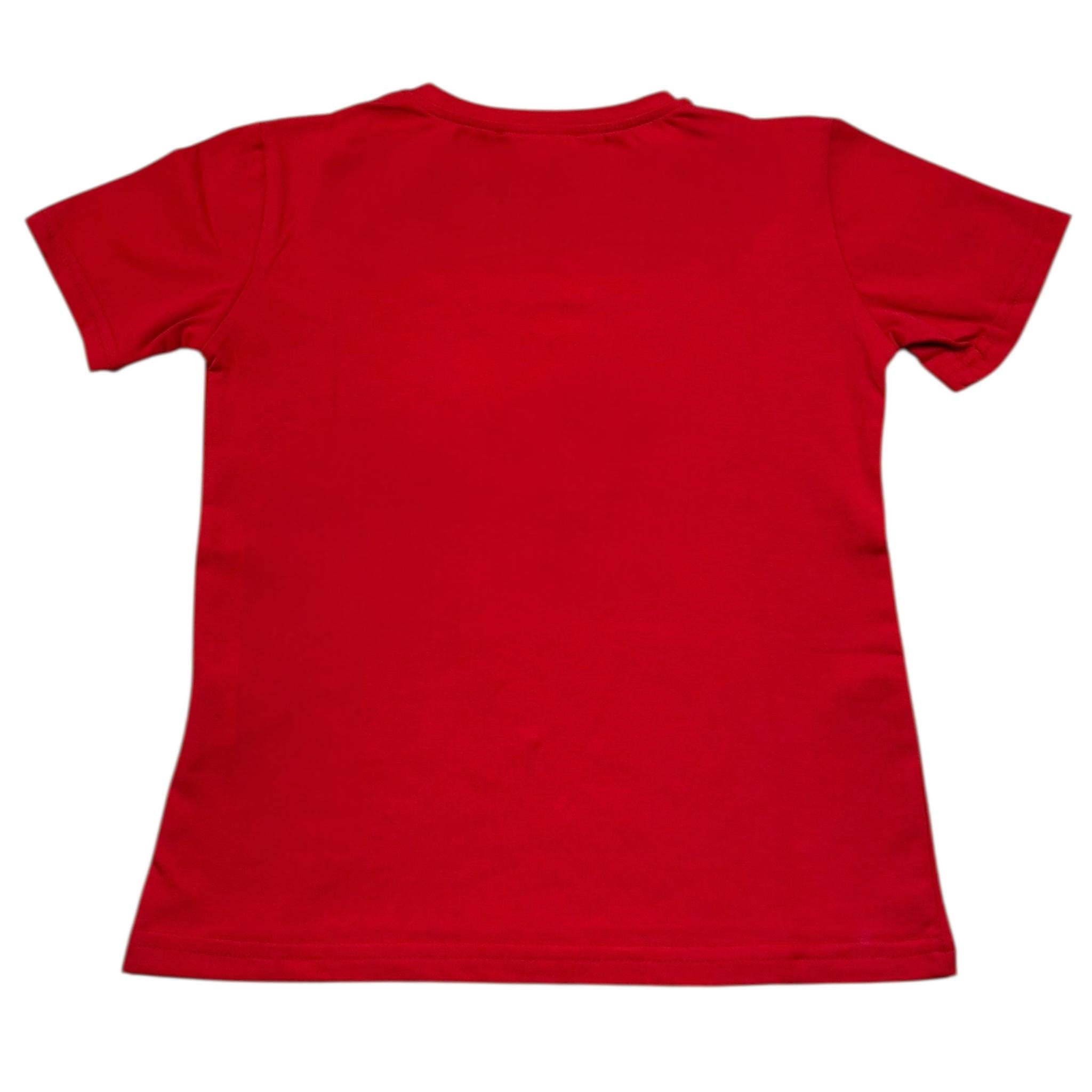 Zu+Elements T-Shirt Girocollo Tinta Unita con Logo per Bambino ZU218 ROSSO ZU+ELEMENTS 