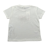 Please T-Shirt Girocollo Tinta Unita con Fiocco per Neonata MB07030G71 BIANCO PLEASE 