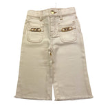 Michael Kors Jeans Tinta Unita con Girovita Regolabile per Neonata R30053N PANNA MICHAEL KORS 