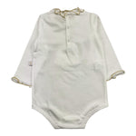 IL GUFO body manica lunga tinta unita con collo rouches Bianco per Neonata A24MB044MF002 BIANCO IL GUFO 