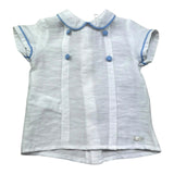 Le Bebe Camicia Mezza Manica Tinta Unita con Bottoni per Neonato LBB5381 BIANCO LE BEBE 