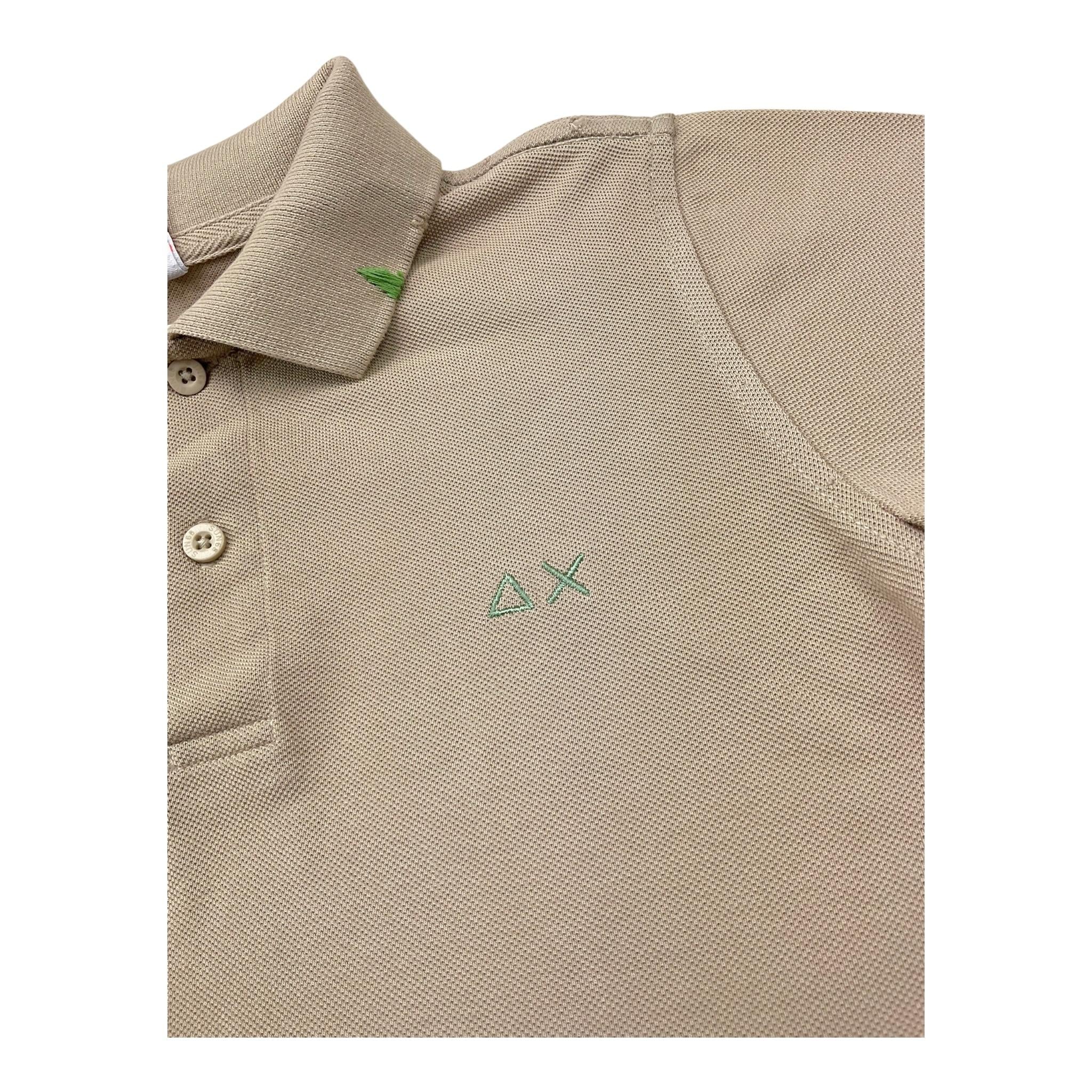 Sun68 Polo Mezza Manica Tinta Unita con Logo per Bambino A35301 BEIGE SUN68 
