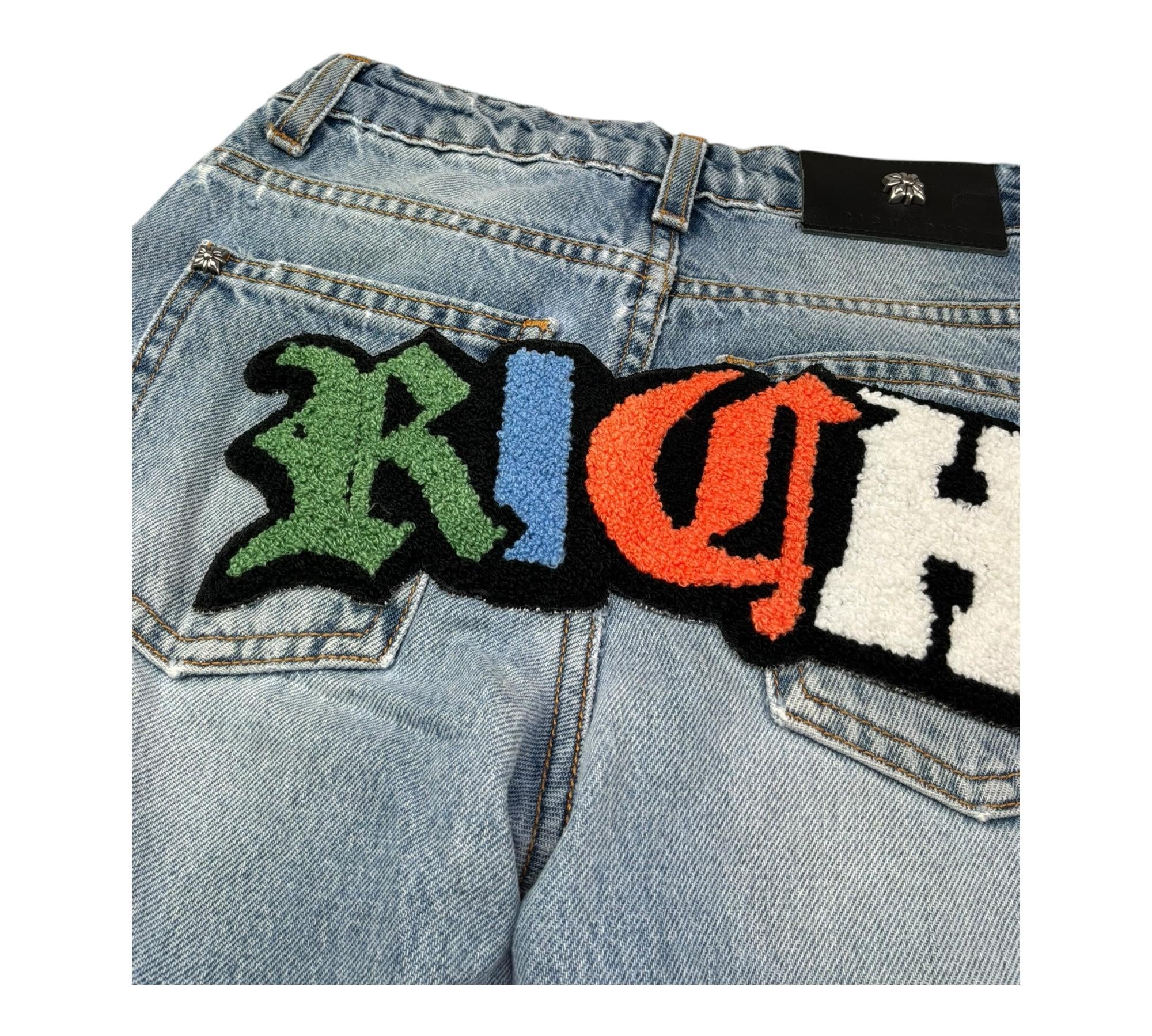 John Richmond Jeans Tinta Unita con Logo E Girovita Regolabile per Bambino RBP26059JE AZZURRO JOHN RICHMOND 