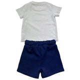 John Richmond Completo 2 Pezzi T-Shirt-Bermuda per Neonato RIP26022CJ GRIGIO/BLU JOHN RICHMOND 