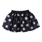 MINI BANDA gonna tinta unita con fantasia pois Blu per Neonata 3A770 BLU MINI BANDA 