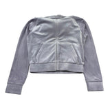 Juicy Couture Felpa Tinta Unita con Zip E Cappuccio per Bambina JBX6604 LILLA JUICY COUTURE 